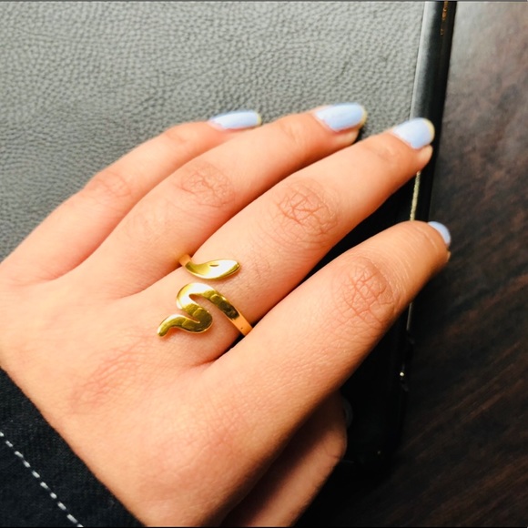 Jewelry - Gold Snake Stainless Steel Ring Serpent Jewelry